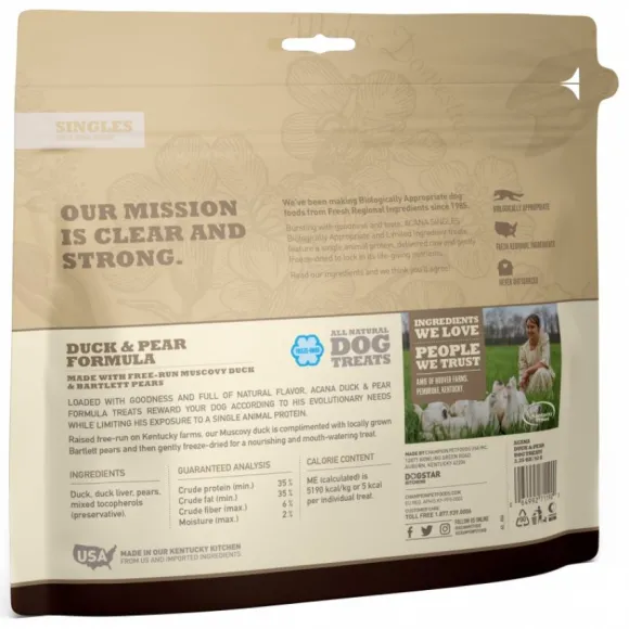 Acana Duck And Pear Dog Treat 35.5G