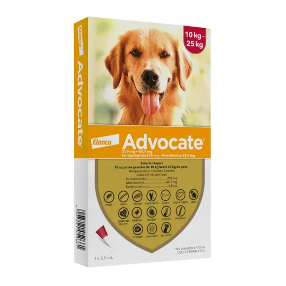 Advocate Perros 10 A 25Kg Antiparasitarios