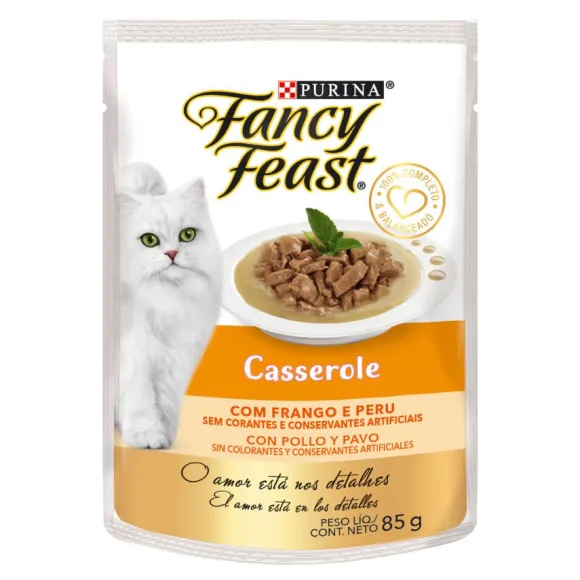 Alimento H Medo Para Gato Fancy Feast Casserole Con Pollo Y Pavo 85Gr