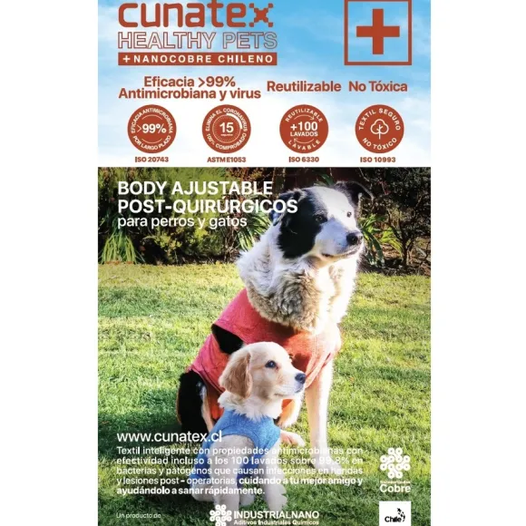 Body Azul Con Nanocobre Para Perros