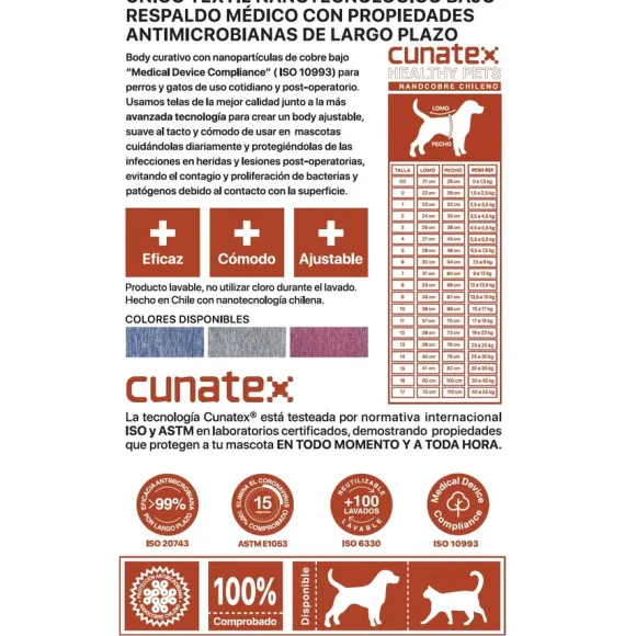 Body Azul Con Nanocobre Para Perros