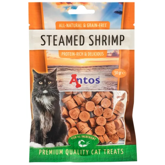 Cat Treats Steamed Shrimp