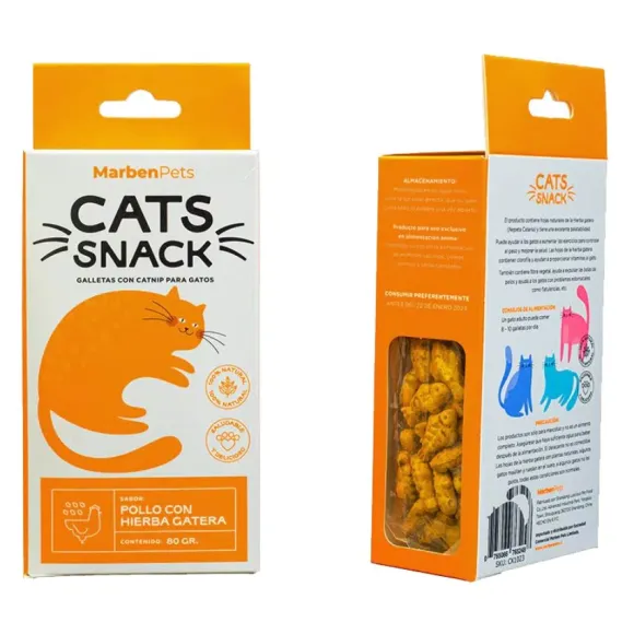 Cats Snack Galletas Con Hierba Gatera Sabor Pollo Con Hierba Gatera