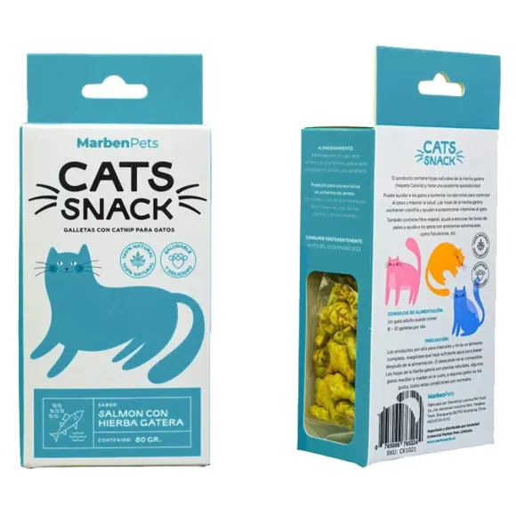 Cats Snack Galletas Con Hierba Gatera Sabor Salm N Con Hierba Gatera