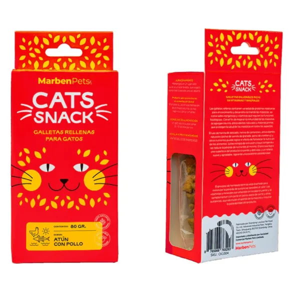 Cats Snack Galletas Rellenas Sabor At N Con Pollo