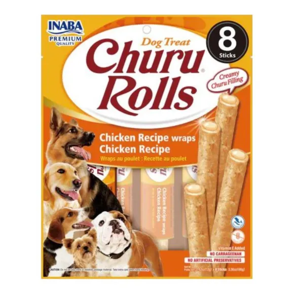 Churu Rolls Dog Chicken Recipe Wraps