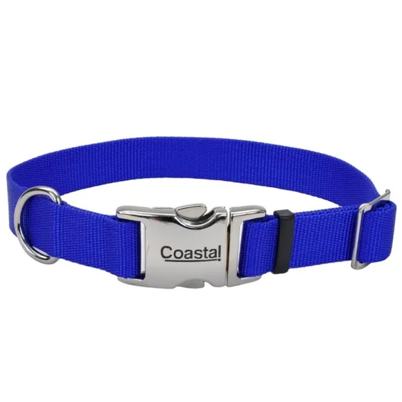 Collar Adjustable Dog With Metal Buckle, Blue