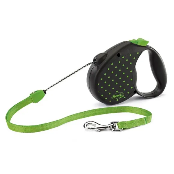 Correa Flexi Dots Cord N Color Verde