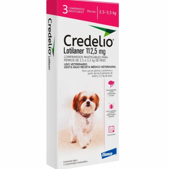 Credelio 112,5 Mg X 3 (2,5 - 5,5 Kg) Antiparasitarios