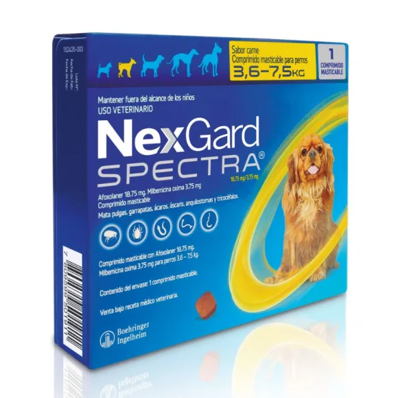 Desparasitante Nexgard Spectra 1Comp Para Perros De 3,6 A 7,5 Kg