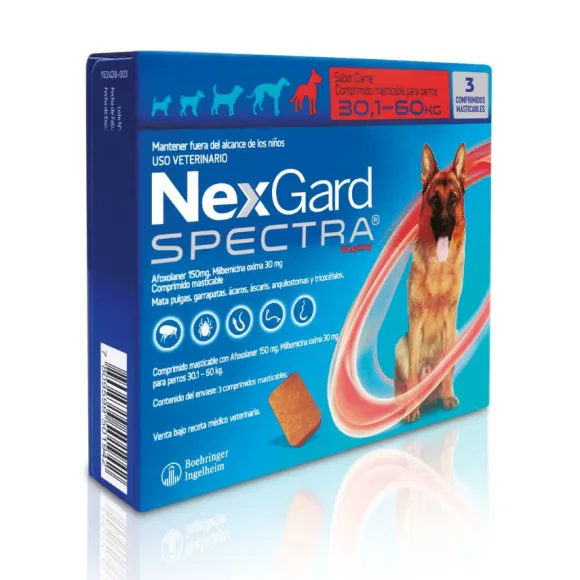 Desparasitante Nexgard Spectra 3Comp Para Perros De 30,1 A 60 Kg