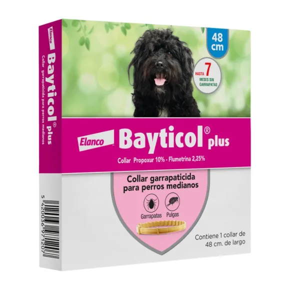 Desparasitante Para Perros Bayticol Collar Plus Tama O Medio 48Cm