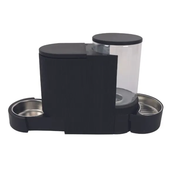 Dispensador Duplo De Comida Y Agua