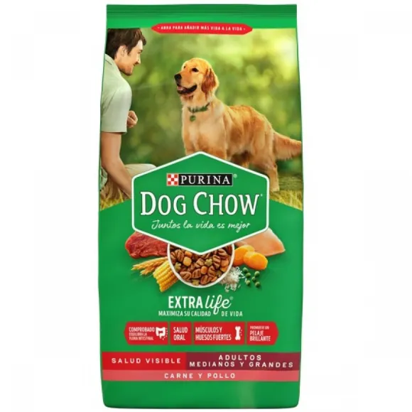 Dog Chow Adulto Medianos Y Grandes - Carne Pollo Alimento Para Perro