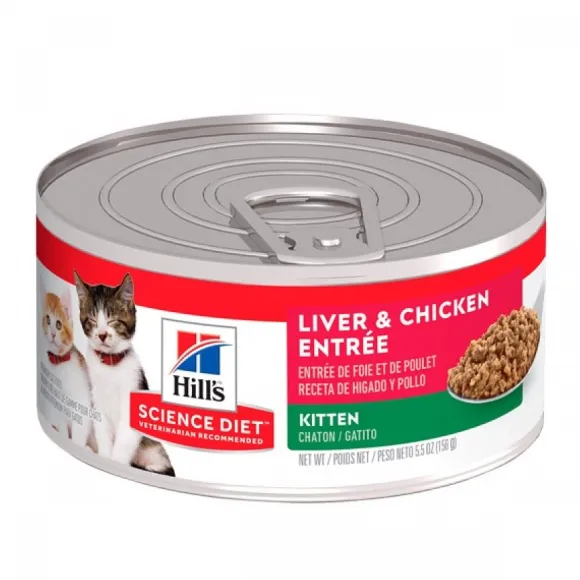 Hills Lata Kitten Liver & Pollo Alimento H Medo Para Gatos