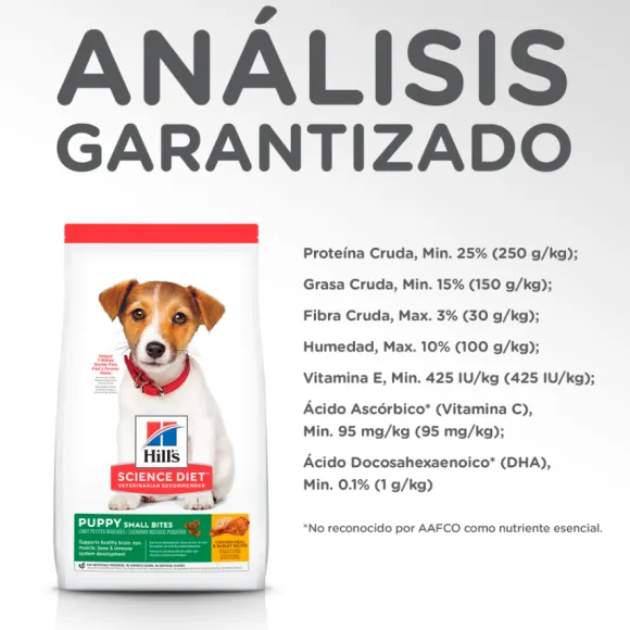 Hills Puppy Small Bites Receta De Harina De Pollo Y Cebada Alimento Para Perro