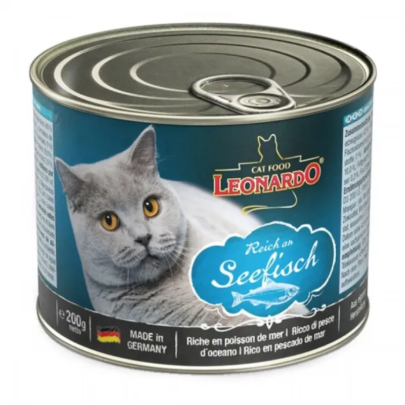 Leonardo Lata Quality Selection Pescado Alimento H Medo Para Gatos 200Gr