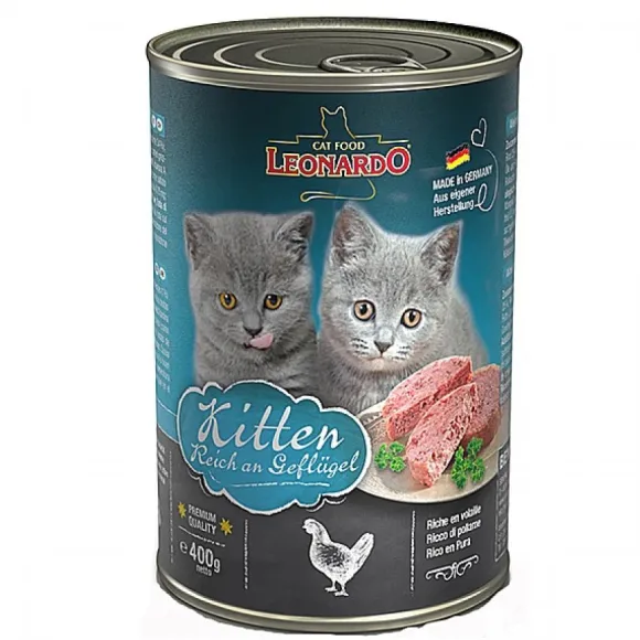 Leonardo Lata Quality Selection Kitten Alimento H Medo Para Gatos 400 Gr