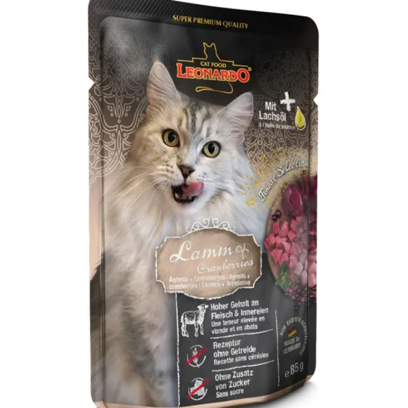 Leonardo Pouch Cordero Y Arandano Alimento H Medo Para Gatos 85Gr