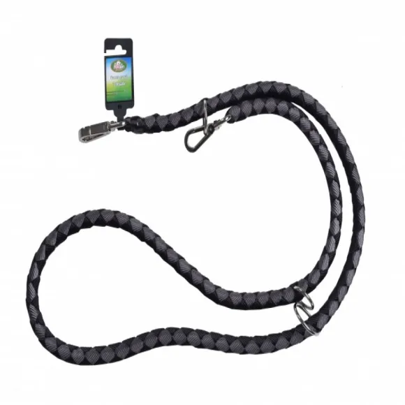 Mascan Correa Ramal Trenzada Para Perros Negro