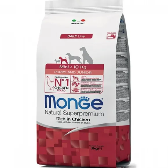 Monge Mini P&J Chicken 3 Kg Alimento Para Perro