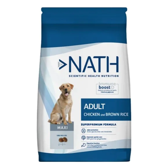 Nath Adulto Maxi Sabor Pollo Y Arroz Integral Alimento Para Perros
