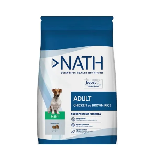 Nath Adulto Mini Sabor Pollo Y Arroz Integral Alimento Para Perros