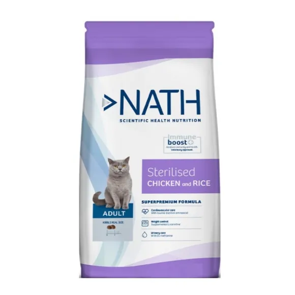 Nath Cat Adulto Esterilizado Sabor Pollo Y Arroz Alimento Para Gatos