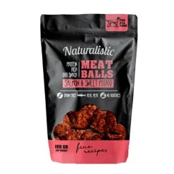 Naturalistic Protein Rich Meatballs Sabor Salm N Y Papa Dulce Snack Para Perros