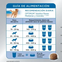 Optimum Adulto Raza Mediana Y Grande Sabor Pollo Y Arroz Alimento Para Perros