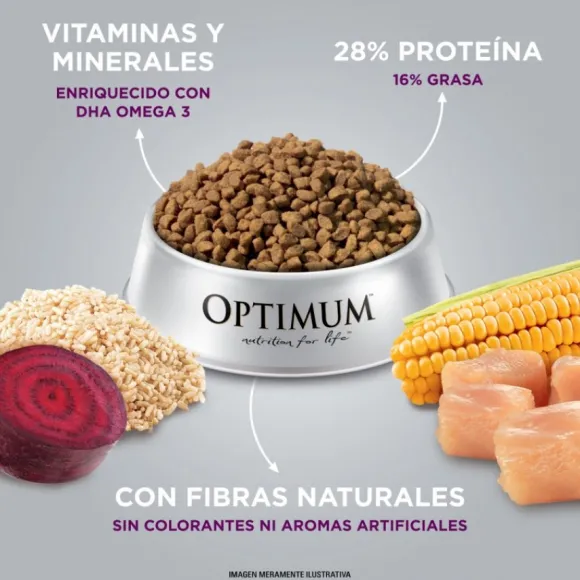Optimum Cachorro Raza Peque A Sabor Pollo Y Arroz Alimento Para Perros