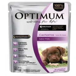 Optimum Pouch Cachorro Pollo 100Gr