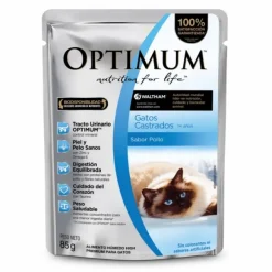 Optimum Pouch Gato Castrado Pollo 85Gr