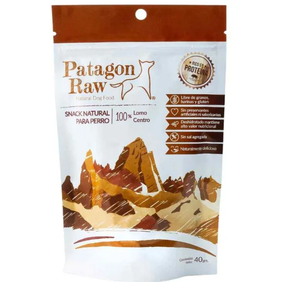Patagon Raw Perro Snack 100% Lomo Centro 40Gr