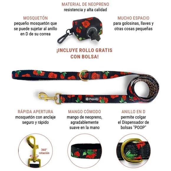 Pepolli Set Arn S 2-En-1 Correa Y Poops Rose
