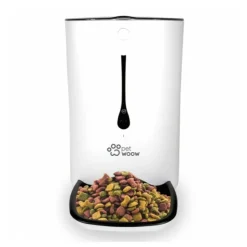 Pet Woow Dispensador De Alimento Y Comedero Para Mascotas, Con C Mara Y Micr Fono