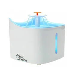 Pet Woow Dispensador De Agua Para Mascotas - Blanco Con Azul