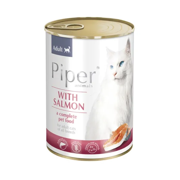 Piper Lata De Salm N Alimento H Medo Para Gatos