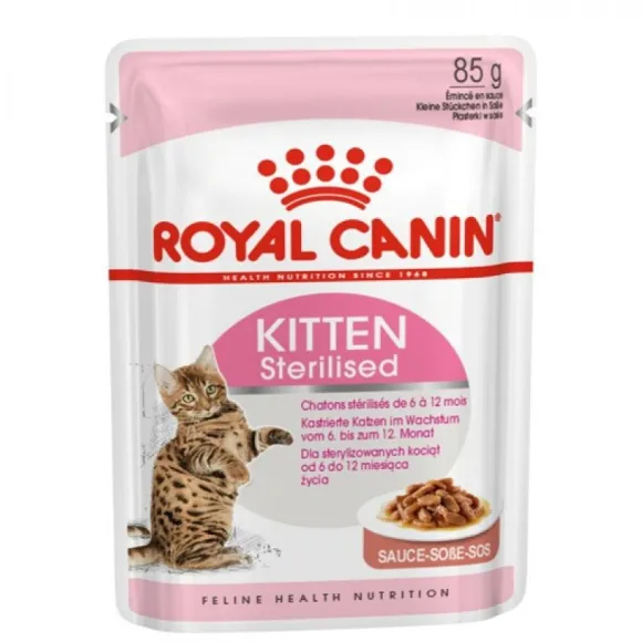 Royal Canin Kitten Sterilised Alimento H Medo Para Gatos 85Gr