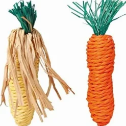 Set Juguete De Paja. Zanahoria Y Maiz 15Cm