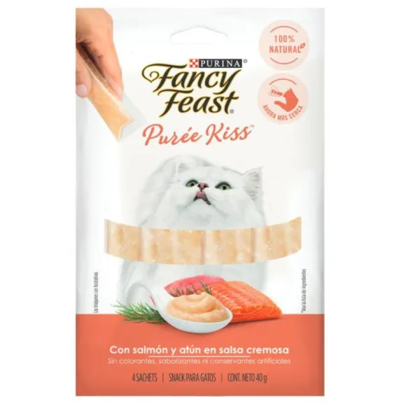 Snack L Quido Para Gato Fancy Feast Pur E Kiss Salm N 40Gr