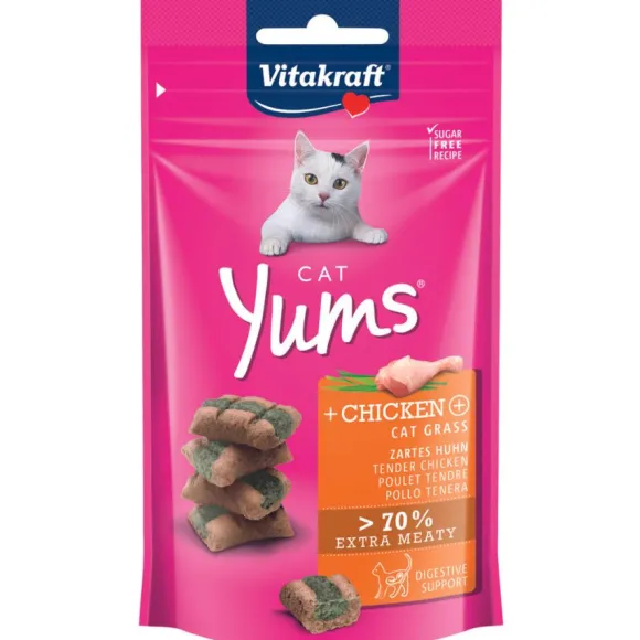 Vitakraft Snack Cat Yums Pollo Y Cat Grass 40 Gr